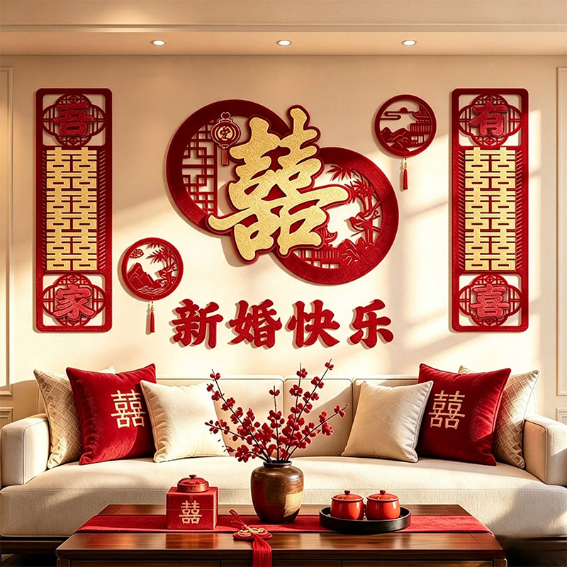婚房男方客厅背景墙装饰