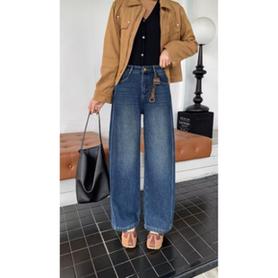 920 弯刀裤 2南油欧货秋冬款 窄版 女 配挂件加绒加厚牛仔裤 11.6