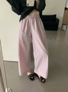 卡蔓OQQOmm626王炸版型夏季刚需宽松速干裤阔腿松紧腰休闲九分裤