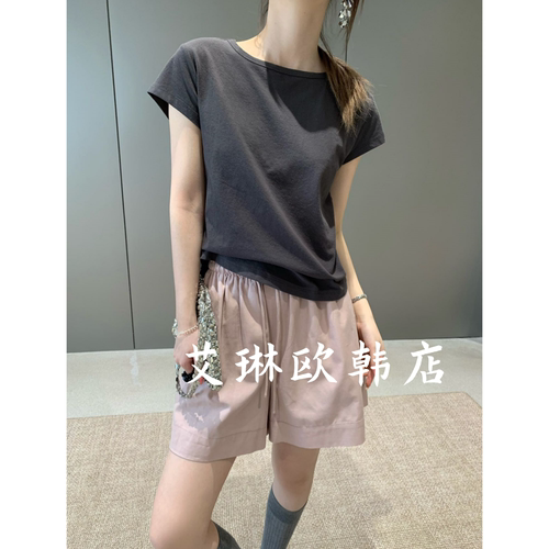 福利卡蔓OQQO MM585夏款简约休闲圆领百搭短袖T恤基础款上衣女