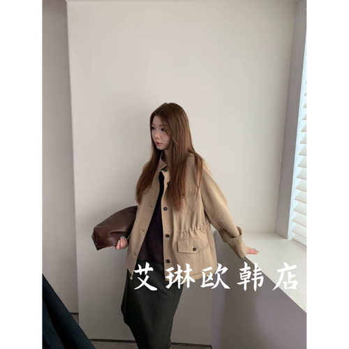卡蔓enxi22101秋款风衣外套女