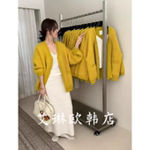 福利7488秋冬新款 温柔韩系百搭松紧腰浣熊绒针织半身裙女