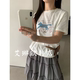 圆领字母小马印花撞色短袖 新款 T恤百搭上衣打底女 992春季 3.1