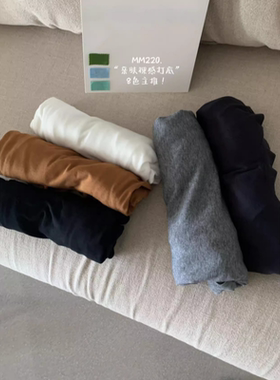 卡蔓韩标MM220/322秋冬韩系小立领修身纯色天丝羊毛打底衫长袖T恤