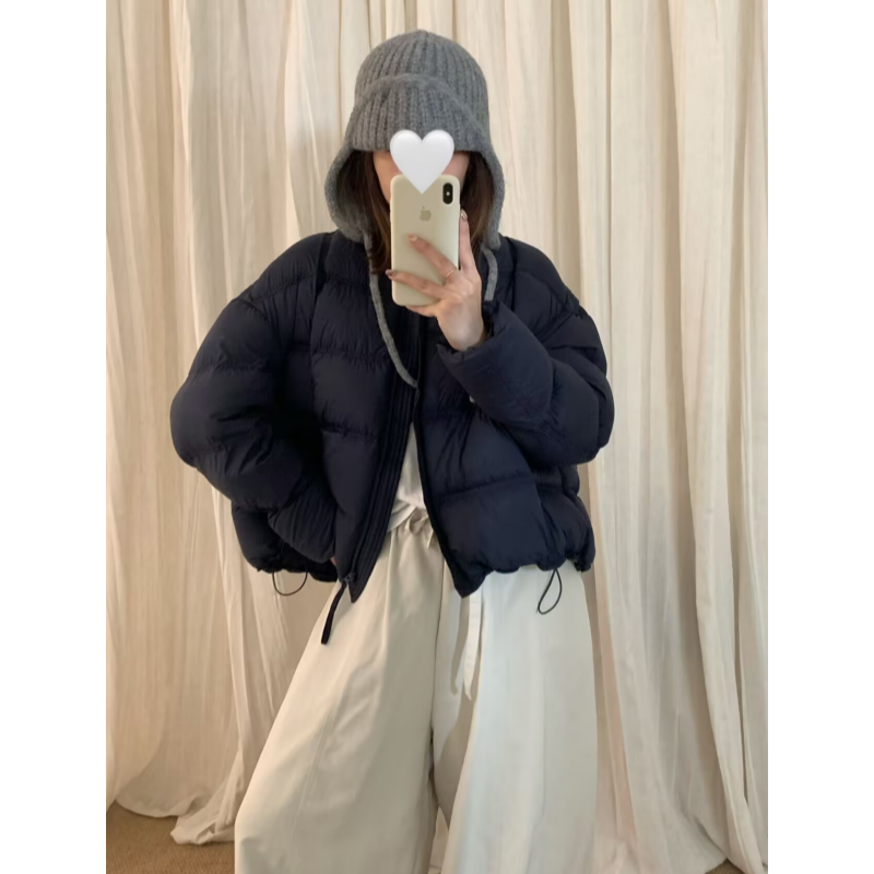 952冬款针织圆领泡芙羽绒服外套