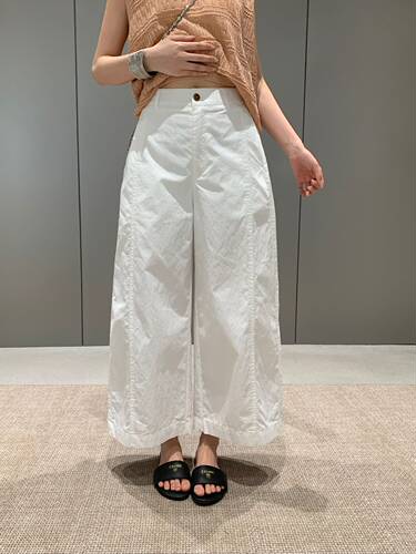 卡蔓Enxi20989夏装新款韩系高腰显瘦九分阔腿直筒小个子休闲裤女