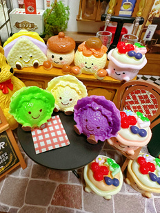 DIY高定仿真食玩JC控必入JC家族娃屋拍摄道具摆件挂件冰箱贴车饰