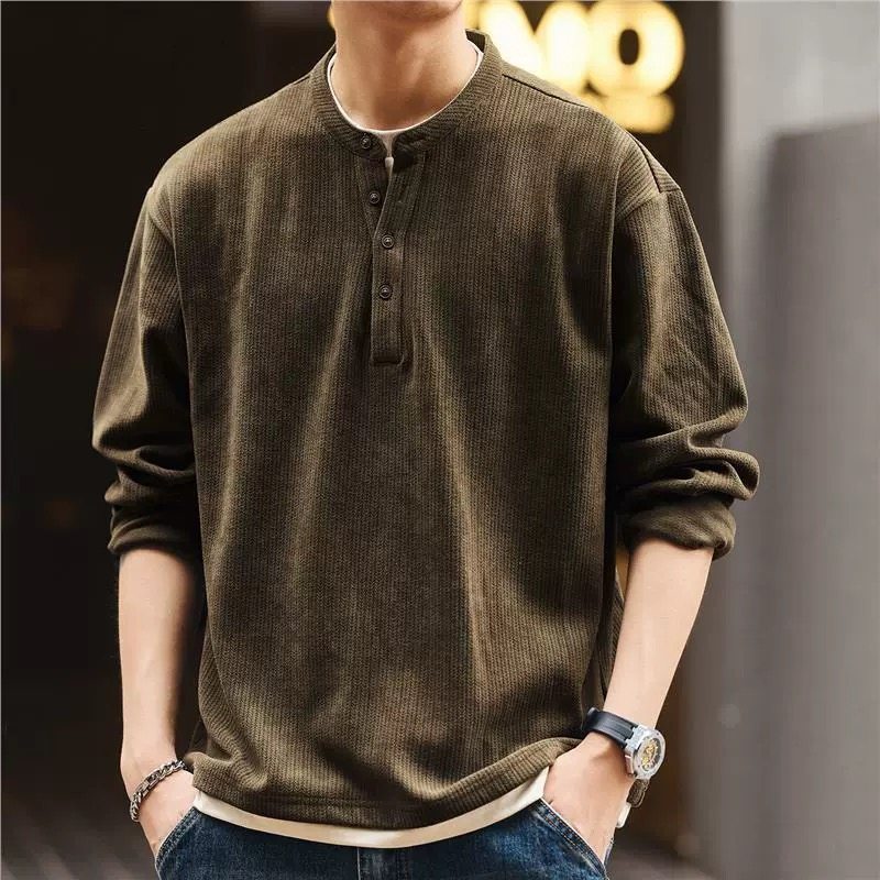 格蓝鹿美式复古树枝纹肌理感假两件长袖T恤男2025秋季新款卫衣男,男装,卫衣,淘宝优惠券,粉丝福利购,淘宝优惠卷