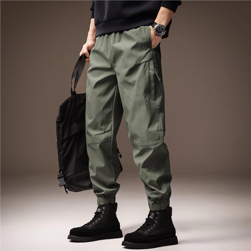 高端美式复古户外运动裤子男2026春秋新款潮牌宽松束脚冲锋休闲裤