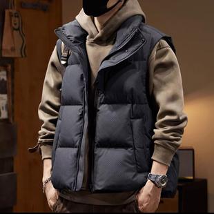 保暖外穿工装 新款 外套 2025冬季 高级感蓬松鸭绒羽绒马甲男宽松大码
