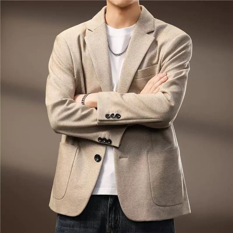高级感意式老钱风轻奢西装外套男秋季新款松弛感通勤简约休闲西服,男装,休闲西服,淘宝优惠券,粉丝福利购,淘宝优惠卷
