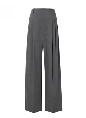 MM麦麦2026春新品垂坠感显瘦醋酸阔腿西装休闲裤女长裤5H4951101