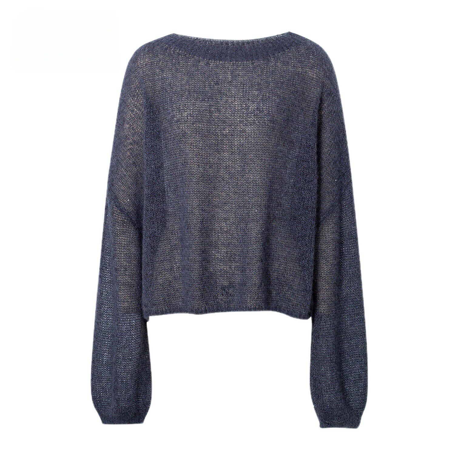 2026春新品裸感云柔真丝羊绒随性透感套头针织衫女上衣5H1130672