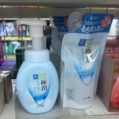 日本委托代买乐敦肌研极润泡沫洗面奶玻尿酸补水保湿深层清洁洁面