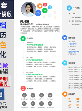 160套高档应聘简历润色优化代写大学生应届生word素材PDF格式