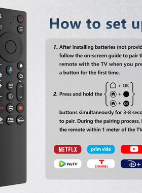 适用于TCL电视机遥控器RC923 universal model精品英文版