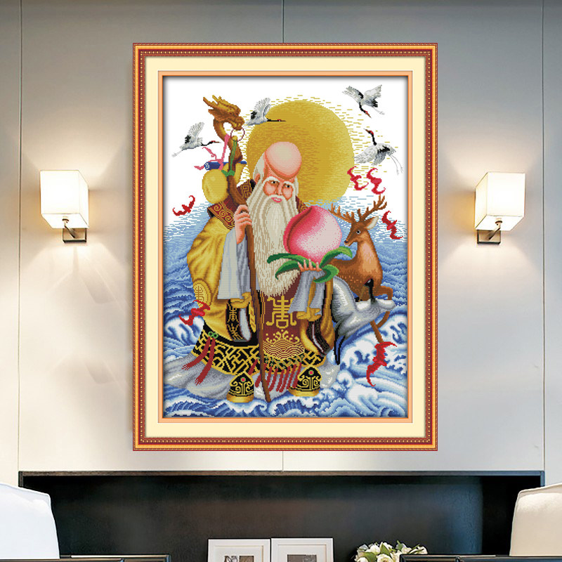 【新品】寿星公贺寿祝寿十字绣