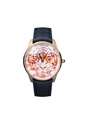 上海手表男款The Bund系列大艺术家系列虎入奇境夜光彩绘机械表