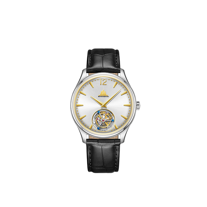 上海手表18k金大厦体机械表