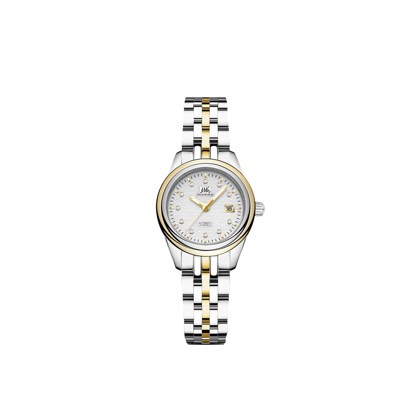 上海手表国民系列男款女款情侣锆石刻度日历机械表943