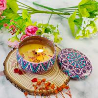 Dried flower scented candles for home living room incense to aid sleep and calm the mind, bedroom candles, gift boxes, ornaments, wedding souvenirs thumbnail 4