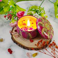 Dried flower scented candles for home living room incense to aid sleep and calm the mind, bedroom candles, gift boxes, ornaments, wedding souvenirs thumbnail 7