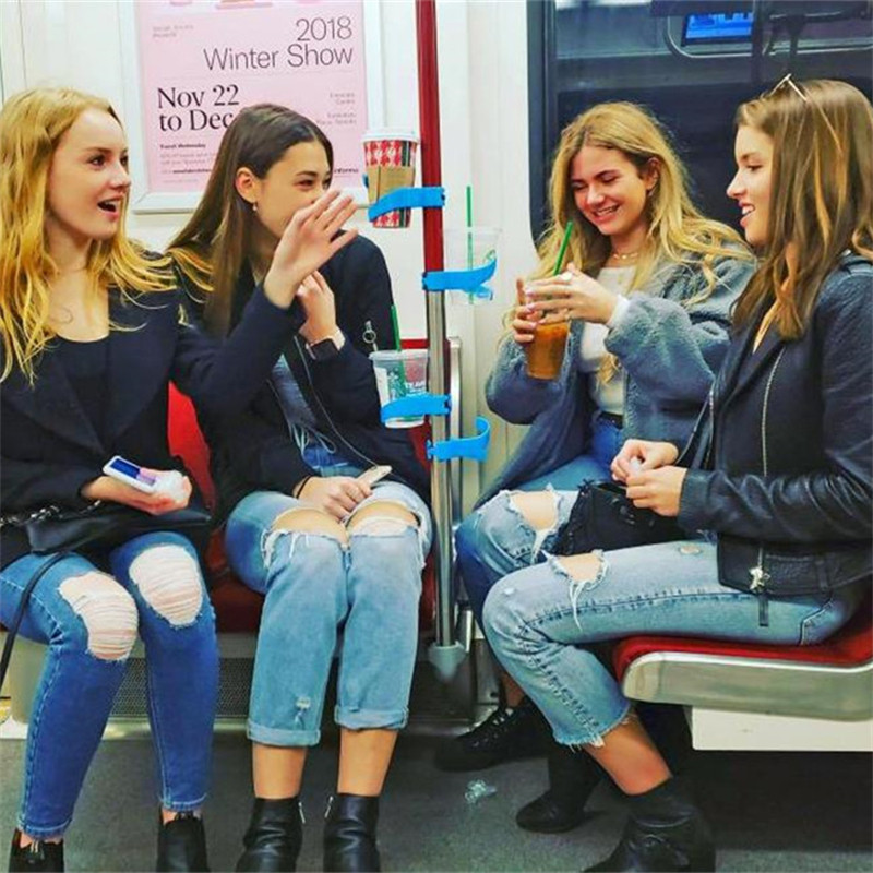 便携式公交车杯架 地铁交通车杯夹 咖啡饮料杯夹 公共交通杯架