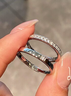 共度余生情侣对戒S999纯银男女一对轻奢小众戒指情人节礼物送女友