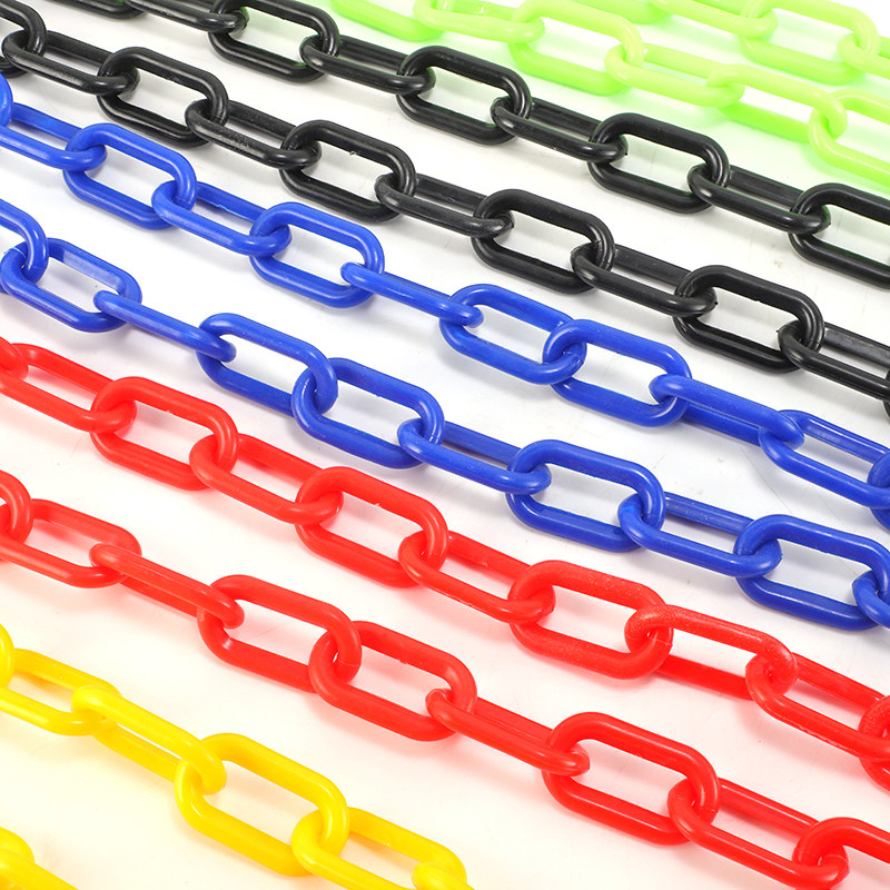 夜光发光链条荧光亮塑料链条路锥链条隔离链子挂衣服黄黑色链条