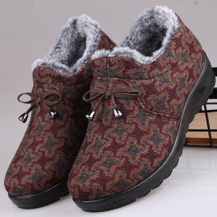 冬季 加绒棉鞋 女款 中老年老人鞋 软底老年妈妈女士奶奶鞋 老北京布鞋