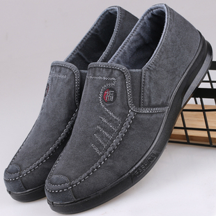 轻便防臭中老年爸爸鞋 春秋休闲软底舒适防滑老人鞋 男款 老北京布鞋