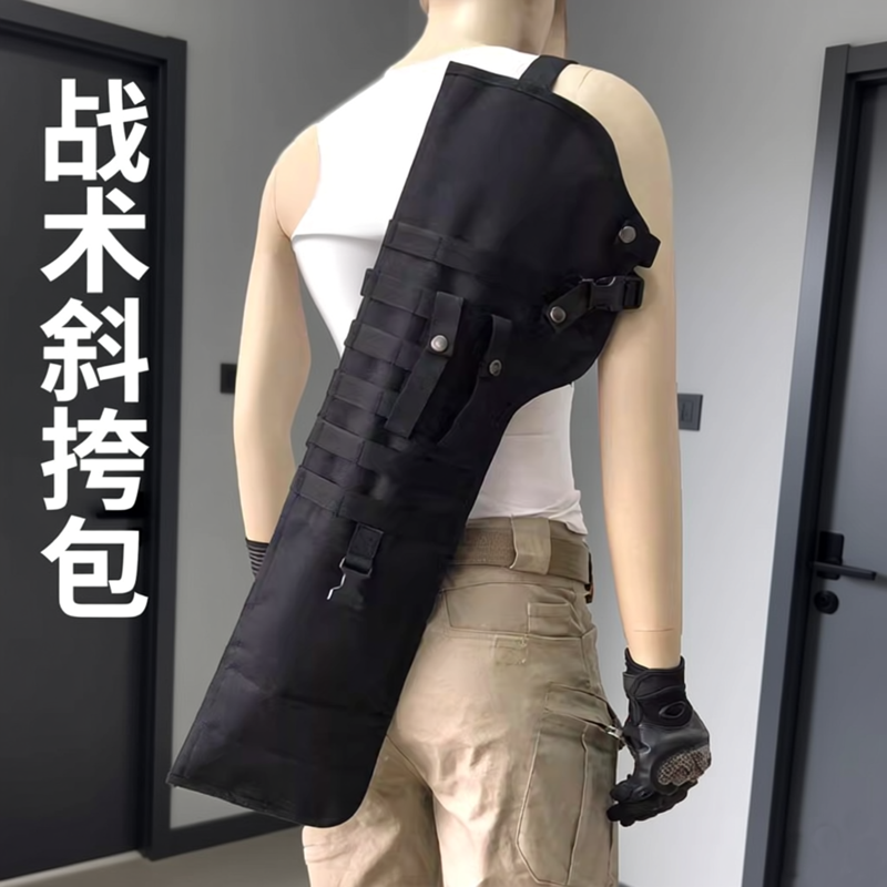 户外战术单肩背包渔具包猎刀包多功能便携抢包折叠包运动斜挎包