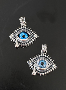 男女925纯银上帝之眼睛项链吊坠