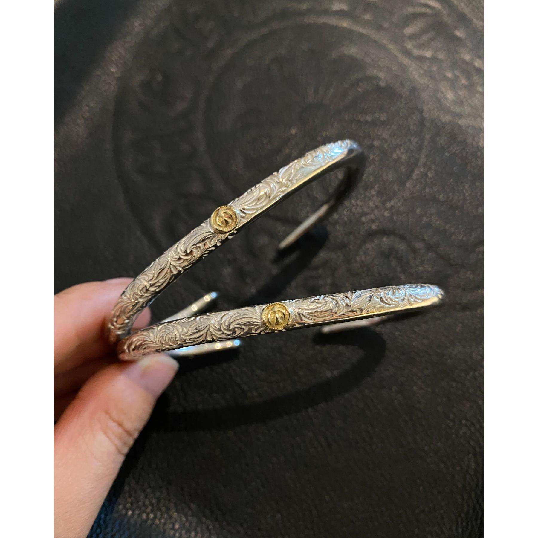 印第安男925纯银四目鹰开口手镯