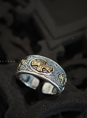 925纯银开口戒指男个性