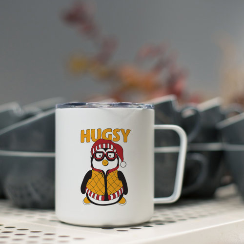 老友记HUGSY不锈钢保温马克杯
