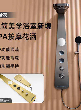 大淋浴屏增压按摩花洒套装