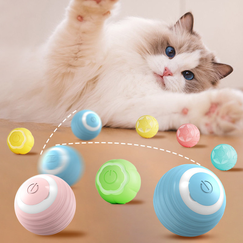 自动逗猫球引力智能电动玩具滚滚球自嗨解闷宠物狗磨牙耐咬跳跳球