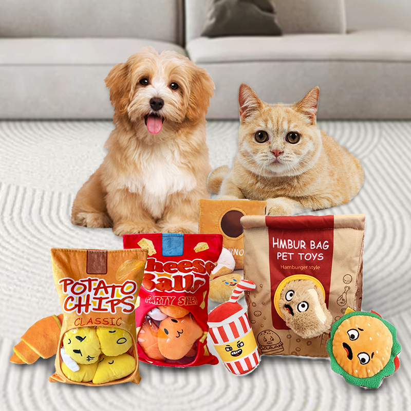 ins风韩国藏食发声小猫狗淘淘乐