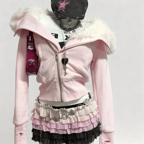 美式复古vintage古着粉绿两色