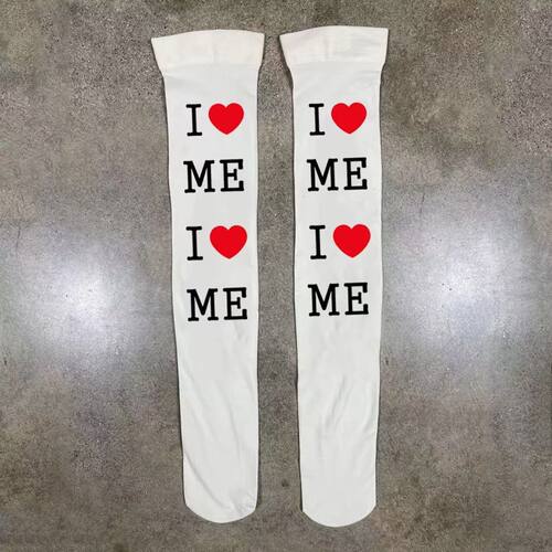 日系I&ME亚文化朋克印花长筒袜二次元lo丝袜cos过膝袜复古风y2k袜