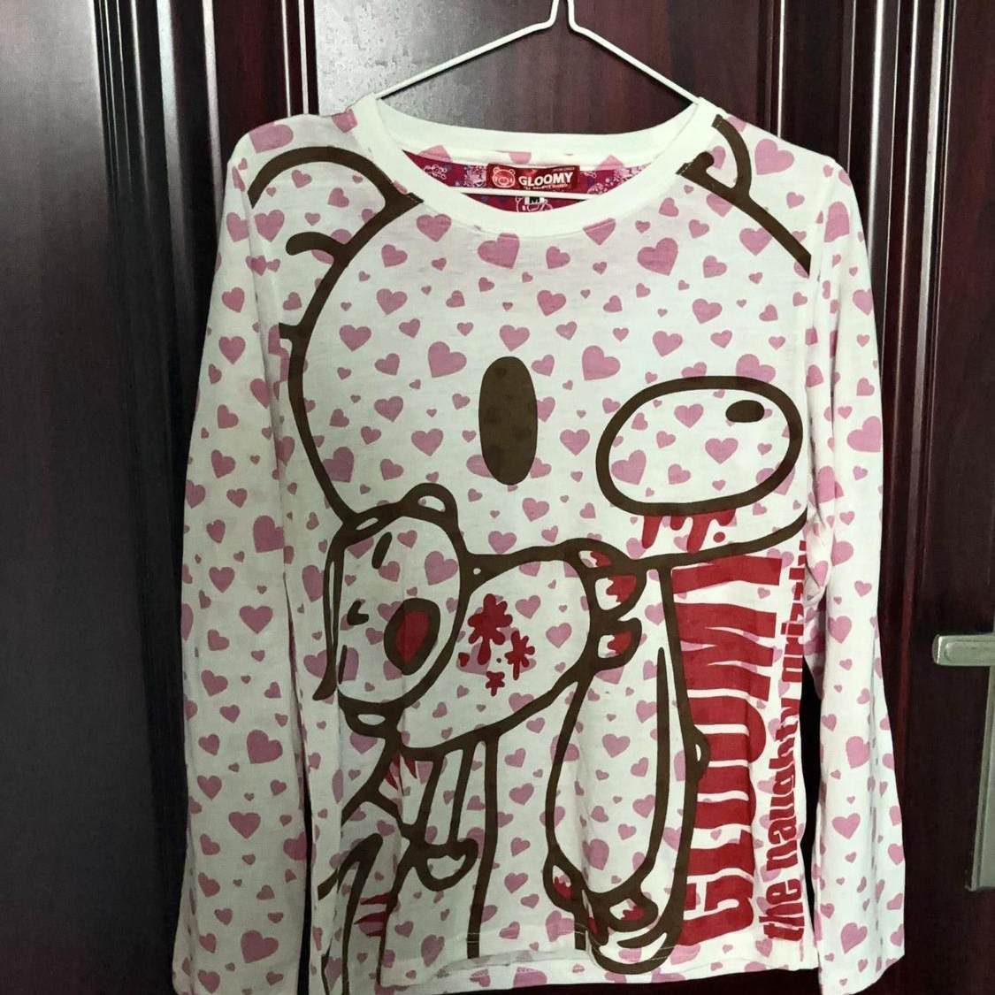 日系中古着暴力熊字母印花T恤