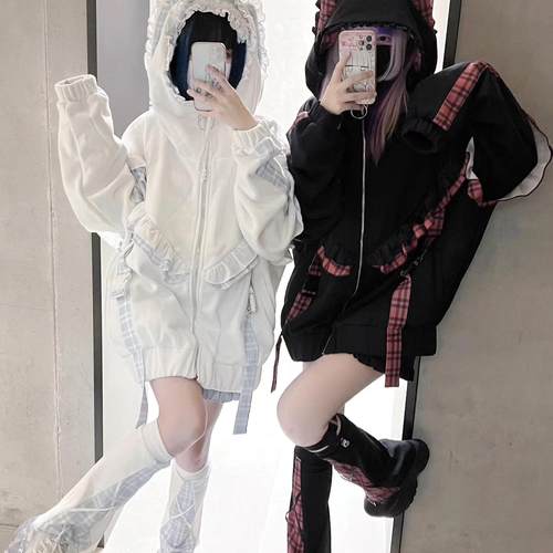 日系二次元水色系统保暖外套