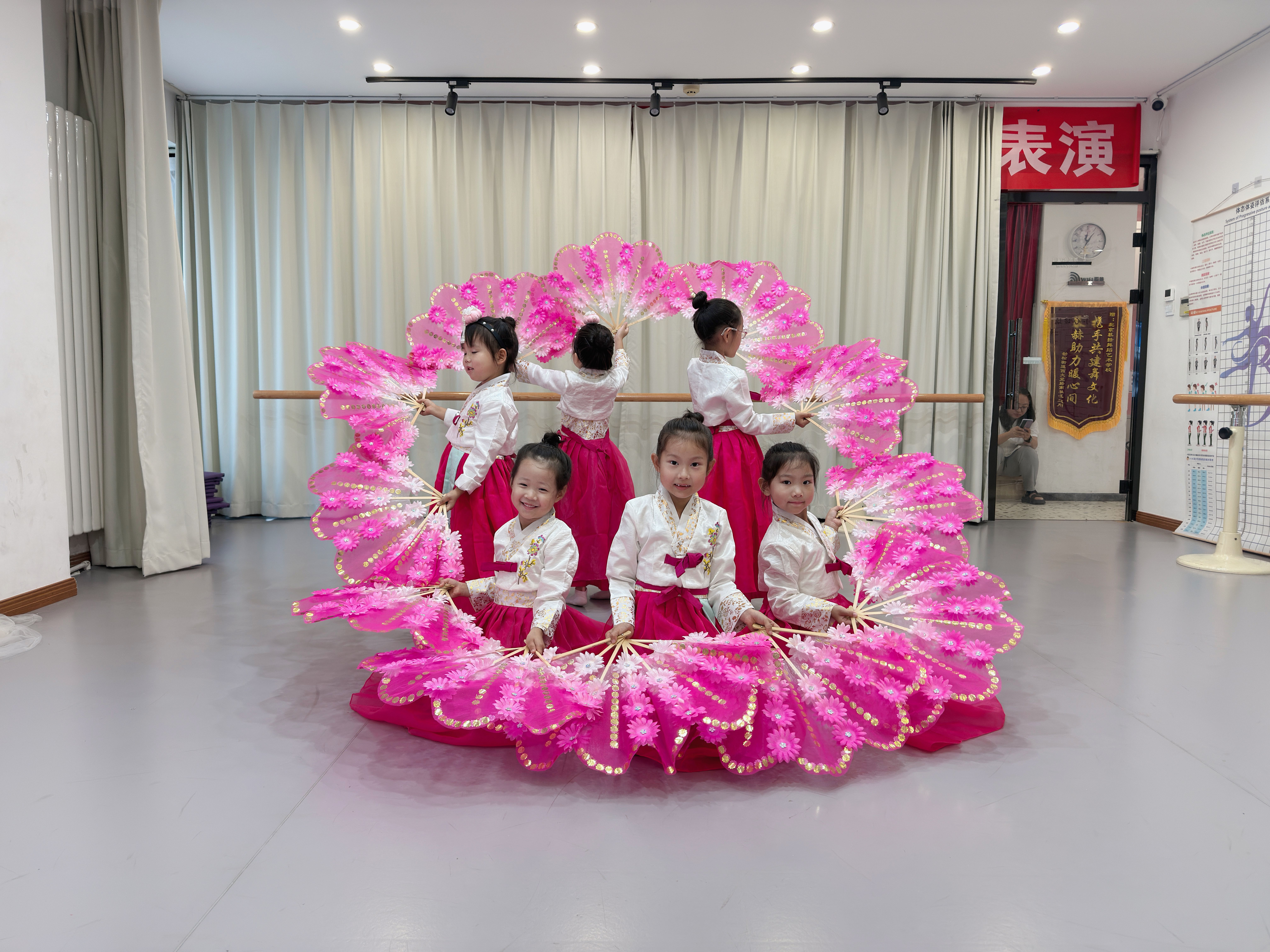 小小长今舞蹈扇子朝鲜族舞蹈扇子跳舞扇子开场舞扇子花朵扇子儿童