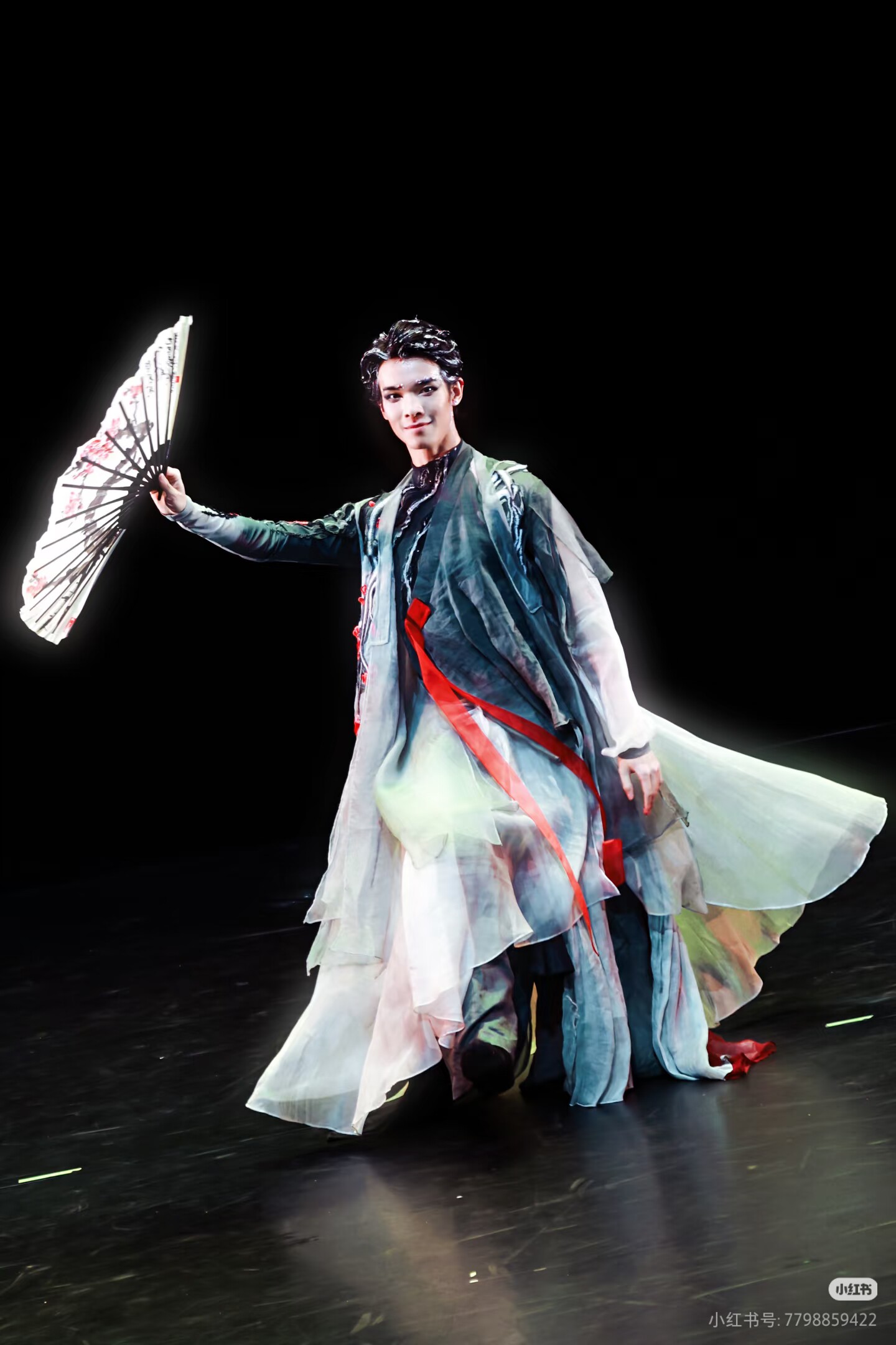 朝鲜族舞蹈默梅扇子忆乡人舞蹈扇子贤良舞闲良舞扇子白色舞蹈扇子