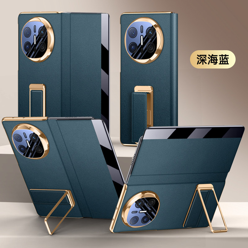 适用于华为matex6/X5手机壳全包镜头皮套x6典藏版折叠屏磁吸翻盖智能休眠视窗真皮手腕带超薄防摔男女保护壳