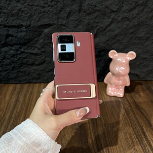 适用荣耀magic V5/vs3手机壳旋转手腕带支架vs3/v3至臻版真皮电镀全包边磁吸中轴全包防摔前后双壳v5保护套