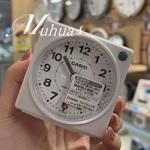 日本本土CASIO卡西欧电波闹钟指针式简约