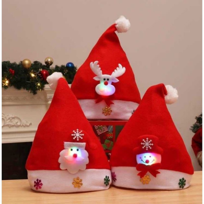 圣诞帽儿童成人圣诞老人鹿角帽子装扮头饰幼儿园圣诞节装饰品礼物