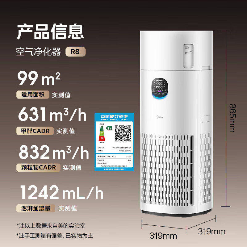 美的空气净化器加湿除醛除异味杀菌KJ850G-RX800 Pro全新正品联保